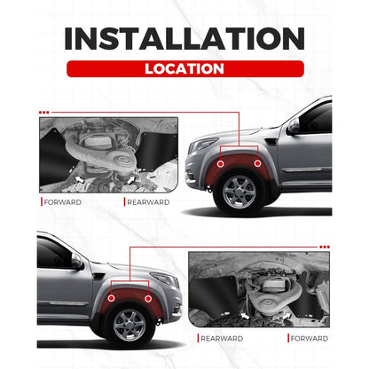 Front Splash Guards Fender Liner Shields w/Clips for 2007-2022 Toyota Tundra Sequoia Replace for Apron Seal Mud Flaps Mudflaps Mudguards 4Pcs