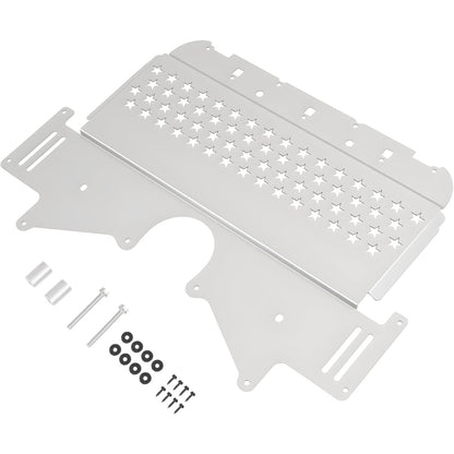 Oil Cooler Skid Plate Compatible with 2021-2024 BMW M3 G80 M4 G82 M2 G87 Aluminium Powder Coated Silvery