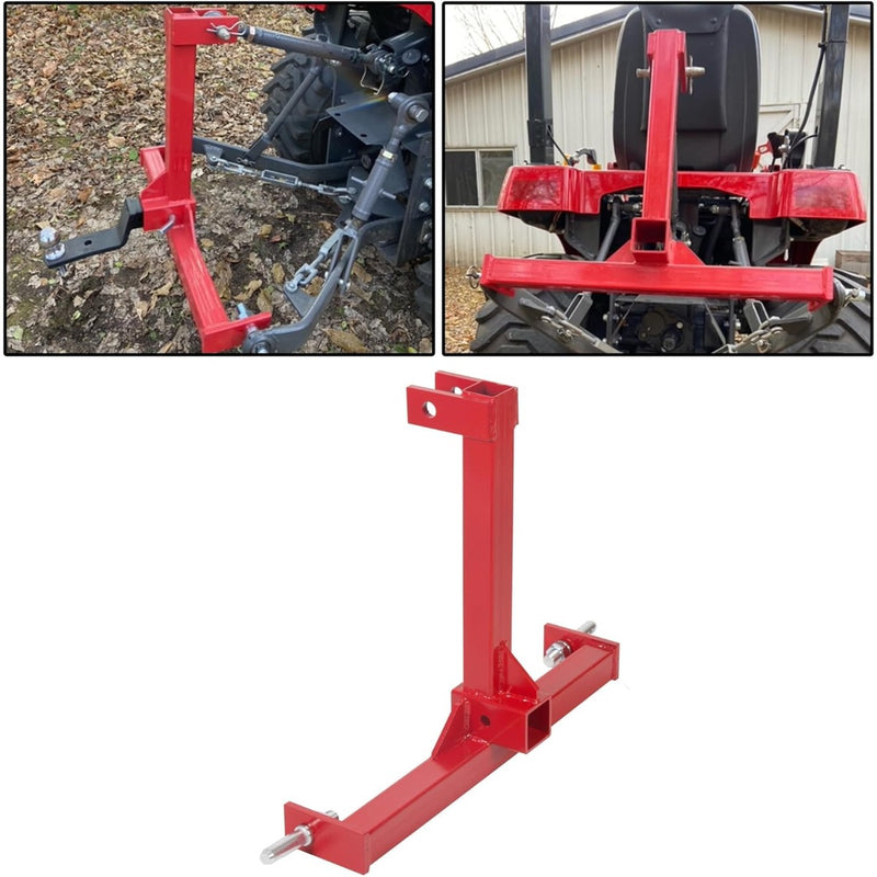HECASA 3 Point 2 inch Trailer Hitch Receiver Drawbar for Category 1 Tractors