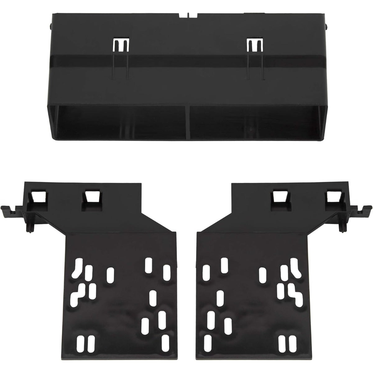 Double Din Install Bezel Kit Compatible with 1994-2002 Ford Mustang Plastic Black Interior Car Radio Stereo 2 Din Dash Kit Fit Base Model Only (No Lower Buttons)
