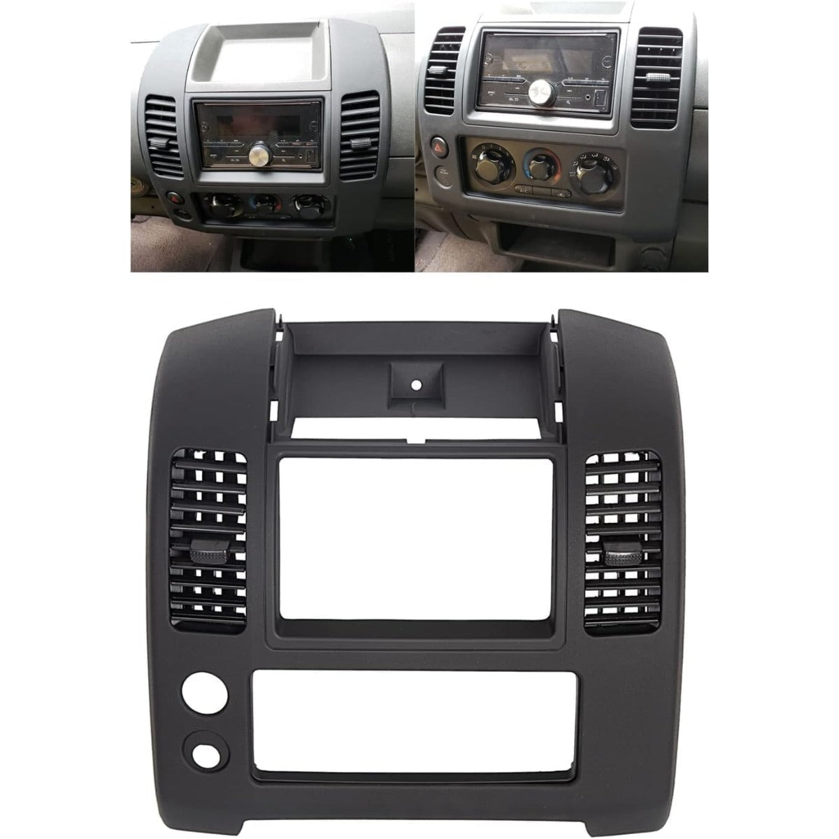 Center Dash Console Panel Trim Compatible with 2005-2020 Nissan Frontier Replacement for Part Number 68259-ZP16C, Matte Black