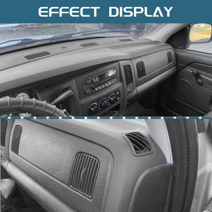 Dash Pad Dashboard Cover & Molded Dash Cover Cap Compatible with 2002-2005 Dodge Ram 1500 2500 3500 Full Replacement Instrument Panel Dash Panel (2 Packages)