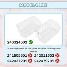 Kojem 240324502 AP2549806 Replacement Refrigerator Door Bin Shelf Compatible with Frigidaire Kenmore Electrolux Refrigerator Replacement for 844402 PS429767 AP429767 2 PCS Clear