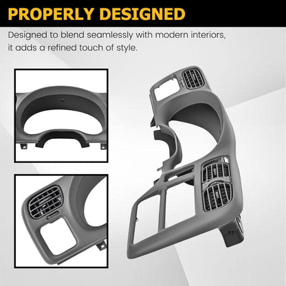 Dash Trim Bezel Compatible with 1998-2004 Chevy Chevrolet S10 Blazer GMC Jimmy Paint ABS Plastic Light Gray Single Din Only