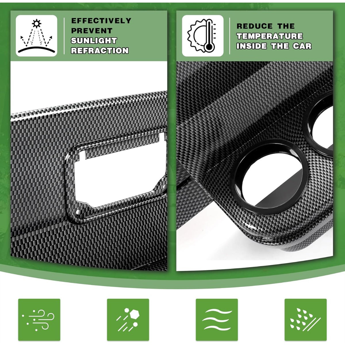 Golf Cart Dash Assembly Compatible with 1994-2013 EZGO TXT Golf Cart Dashboard Dash Kit Carbon Fiber Printing (w/Hardware and Keys)