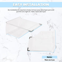 Load image into Gallery viewer, HECASA 2 Pack 240337103 Refrigerator Crisper Drawer Compatible with Kenmore Frigidaire Fridge Drawer Refrigerator Pan Shelf 240337102 240337105 240337107 240337108 240337109 Replacement Only LYOP-048X2
