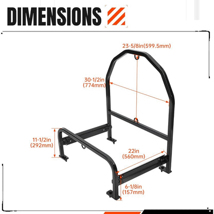 Semi Truck Spare Tire Carrier Compatible with Volvo, Kenworth, Mack, Western Star, Freightliner, Peterbilt Universal Adjustable Spare Tire Rack Holder Width Max Up to 19"