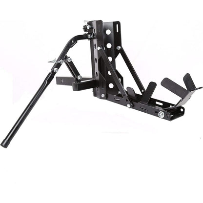 800LBS Motorcycle Trailer Hitch Scooter Hauler Mount Rack 2 Inches Motorcycle Tow Carrier Receiver Heavy Duty Steel LYA-043