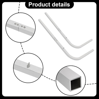 HECASA 2PCS Aluminum Boat Trailer Guide On Poles 1-1/2" Square | 1/8" Thick in Pair