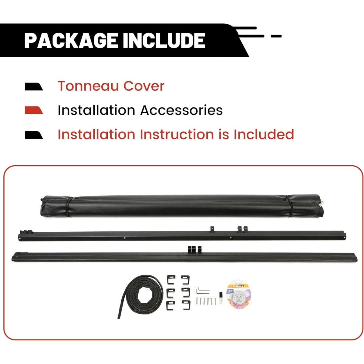 Roll-up Soft Truck Tonneau Cover Compatible with 2007-2014 Chevy Silverado 1500/ 2500HD/ 3500HD GMC Sierra with 6.5' Bed Black Sailcloth Fold Fits Fleetside/Styleside Models Only
