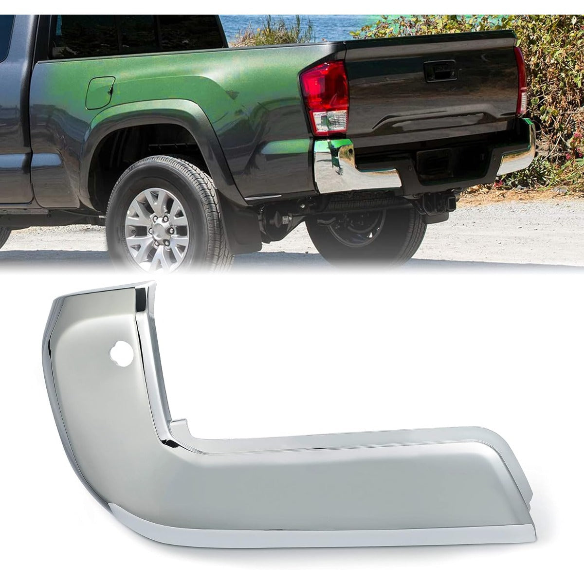 KUAFU Bumper End Caps LH Compatible with 2016-2023 Tacoma