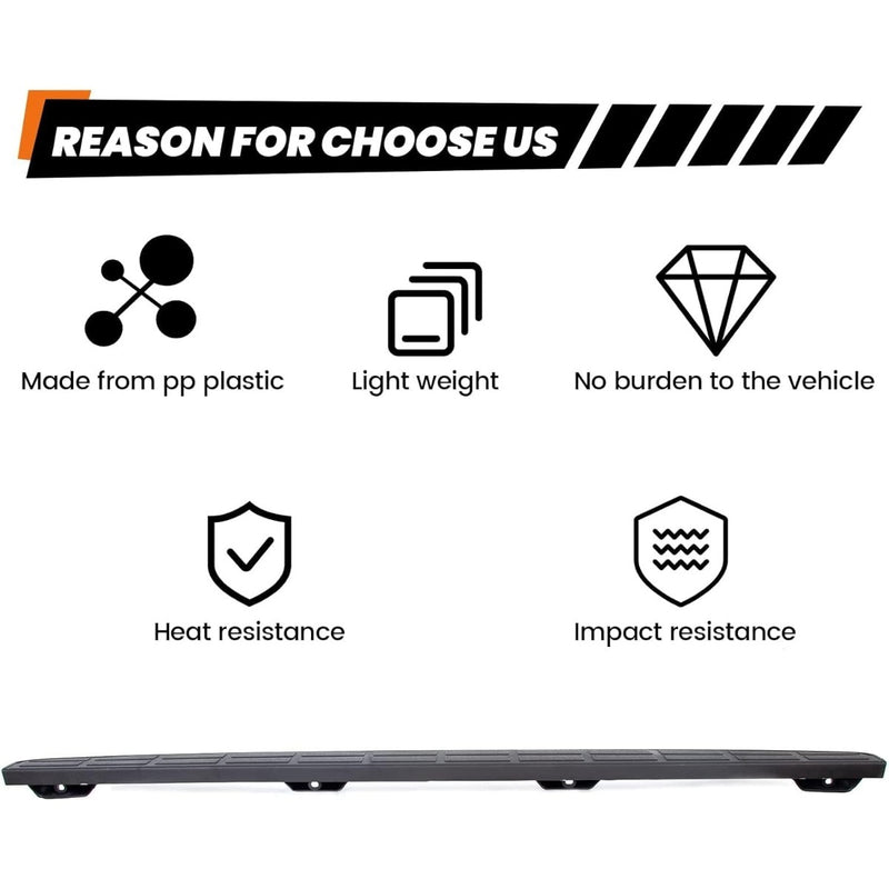 Tailgate Spoiler Cap Cover Compatible with 1999-2007 Chevy Silverado GMC Sierra Replacement for 15932249 GM1909101 Molding Top Protector Textured Black