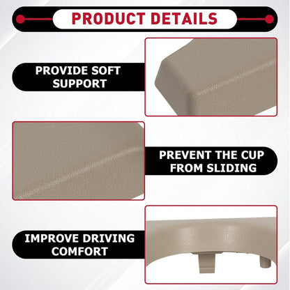 Center Console Cup Holder Armrest Pad Replacement Compatible with 2004-2014 Ford F150 TAN