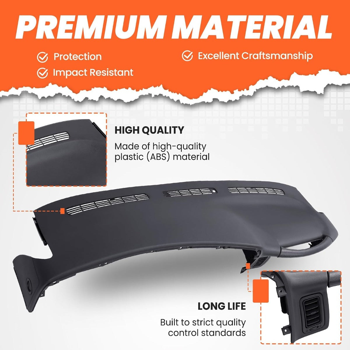 HECASA Dashboard Cover Compatible with 1999-2006 Silverado Sierra Tahoe