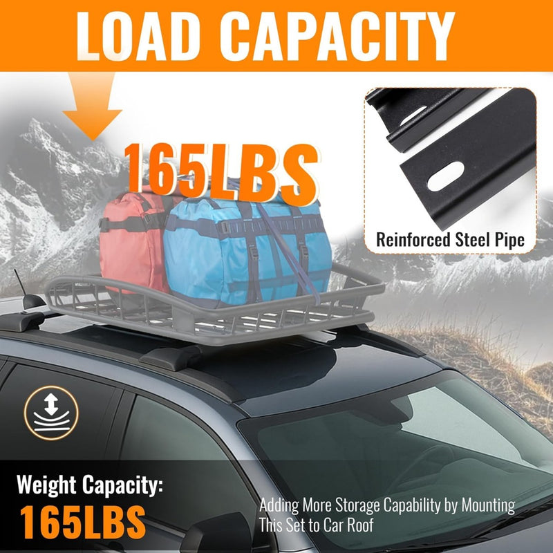 Roof Rack Cross Bars & Side Rail Compatible with 2009-2017 Chevy Chevrolet Traverse LS/LT/LTZ Replacement for 19244268 Cargo Racks Rooftop Luggage Carrier 165 Lbs LYA-093-SD