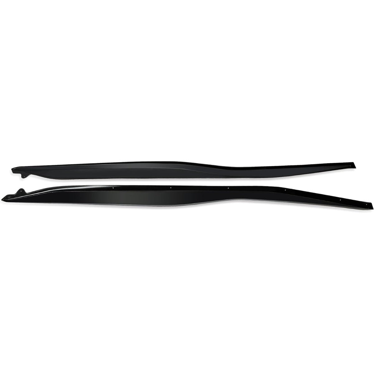 Side Skirts Rocker Panels Compatible with 2014-2019 Corvette C7 All Models ZR1 Style, Gloss Black