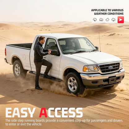 ALMULOO Steps Compatible with 2001-2003 Ford F-150 Super Crew Cab