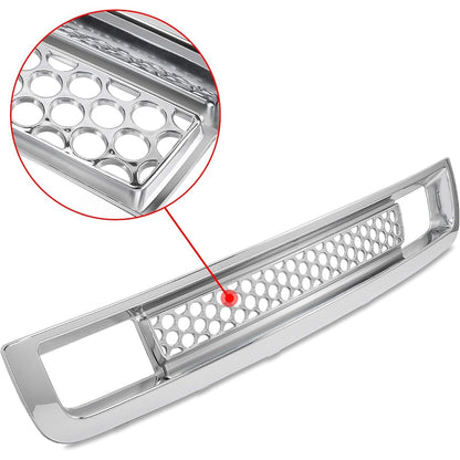 Front Bumper Lower Grille Compatible with 2007-2013 GMC Sierra 1500 Denali Replacement for GM1036131 Bumper Grill Chrome Silver
