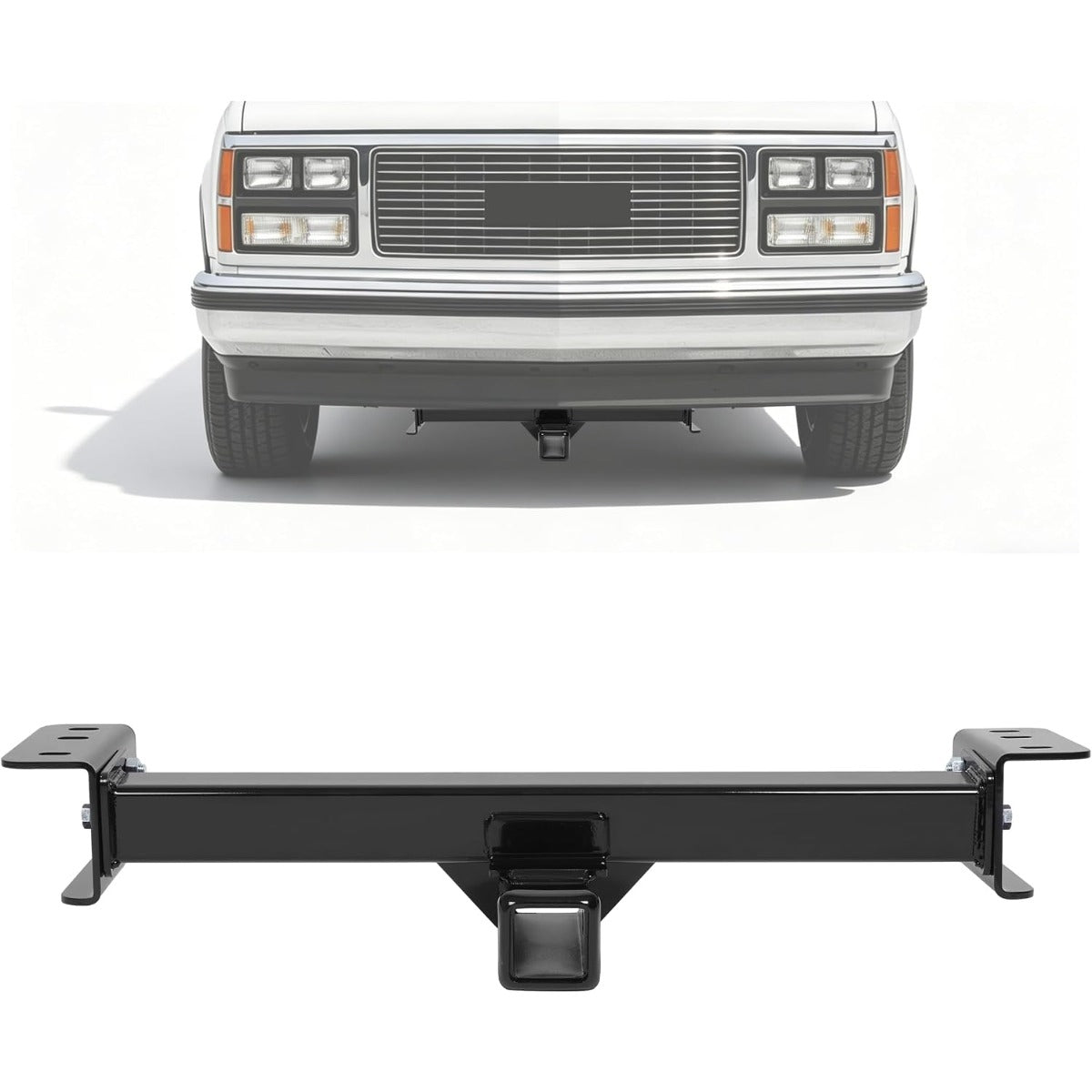 ALMULOO Class-3 Front 2-Inch Receiver Trailer Hitch Steel Powder Coated