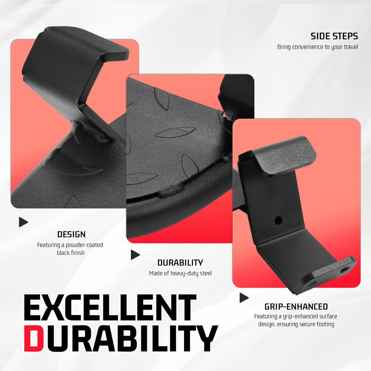 ALMULOO Step Compatible with Bronco 2/4 Door Model Running Boards Step