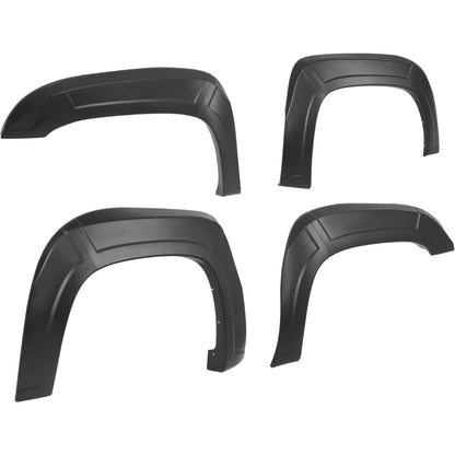 Fender Flare Compatible with 2007-2013 Chevy Chevrolet Avalanche | 10Pcs Front & Rear Wheel Arch Cover Protector Set Plastic(PP) Textured Black