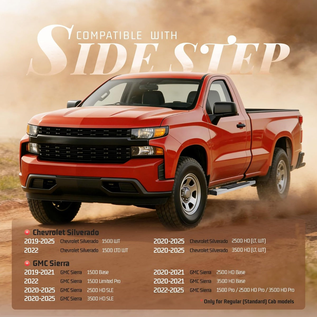 ALMULOO Step Compatible with 2019-2025 Sierra