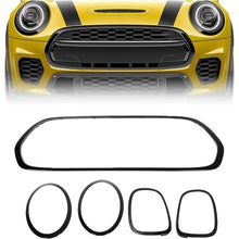 HECASA Head & Tail Light Bezel & Grille Molding Compatible with 2014-2024 Mini Cooper S F55 F56 F57 Models Front Headlamp Tail Lamp Grill Surround Trim Driver & Passenger Side Plastic(ABS)