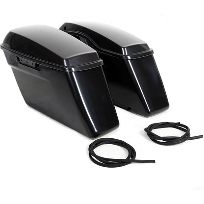 Black Hard Saddlebags Saddle Bags W/O Hardware  for 2014-2024 Harley Davidson Touring Models (Unpainted Saddlebags W/O Hardware)