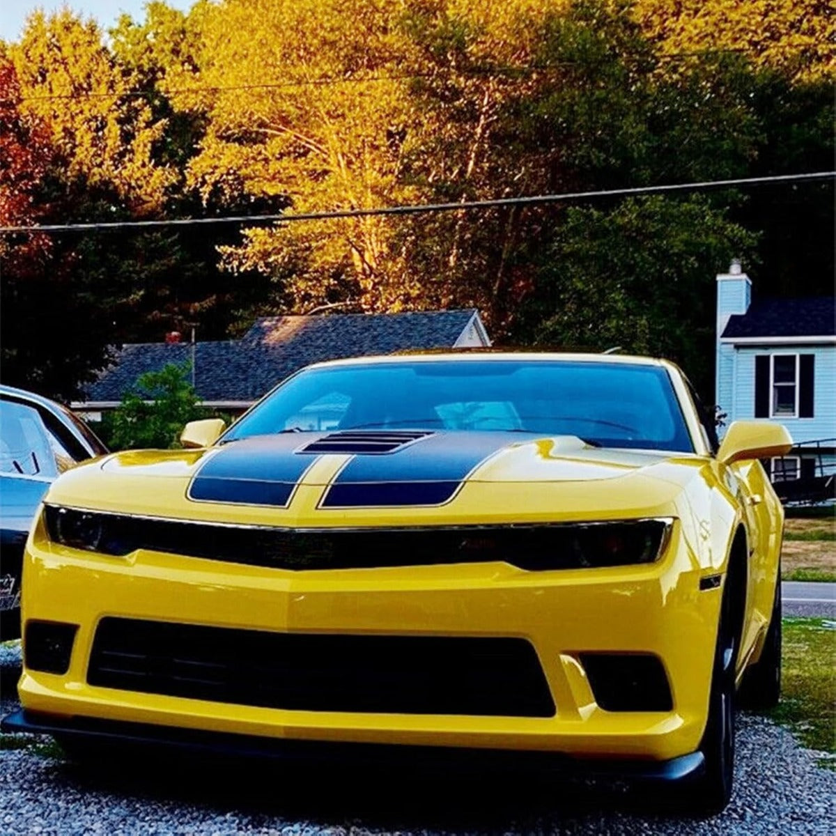 Front Hood Scoop Vents Grille Compatible with 2014-2015 Chevy Chevrolet Camaro Replacement for 22828242