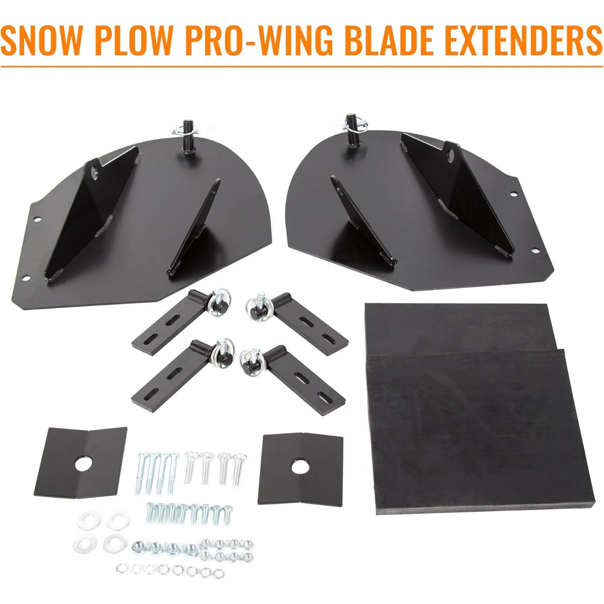 ECOTRIC Snow Plow Pro-Wing Blade Extenders Compatible with Western Boss