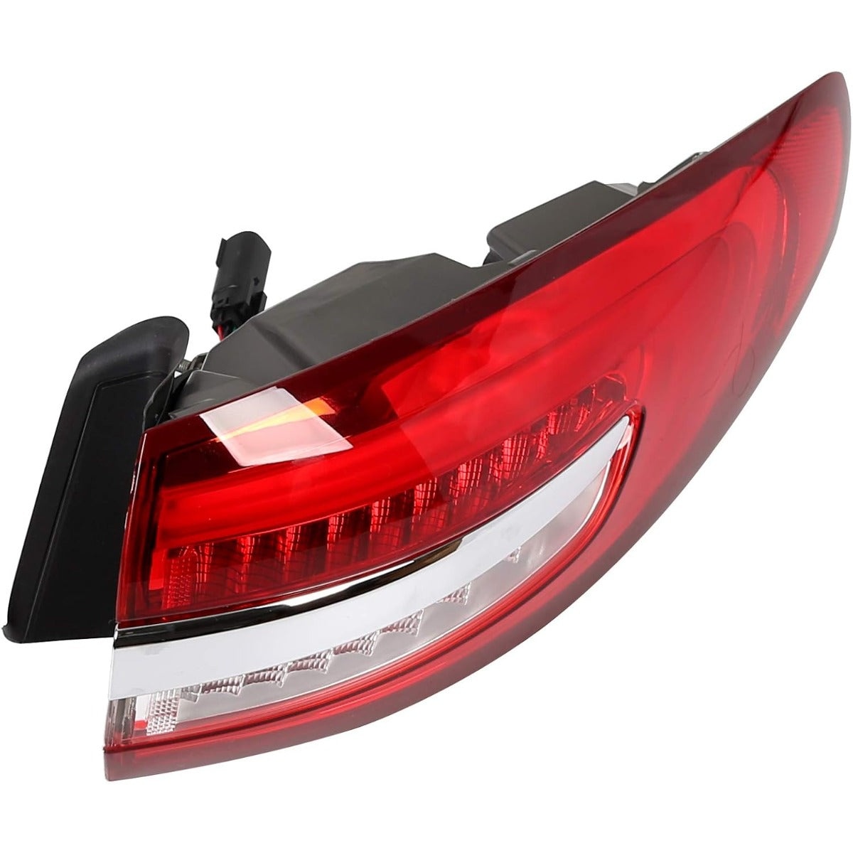 HECASA Tail Light Compatible with 2017 2018 2019 Ford Fusion Outer Taillight Rear Brake Lamp Red Lens Yellow Turn Signal Passenger Right Side RH Replacement for FO2805118 HS7Z13404J
