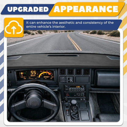 Dashboard Cover Compatible with 1984-1989 Chevrolet Corvette C4 ABS Plastic Painted+Textured