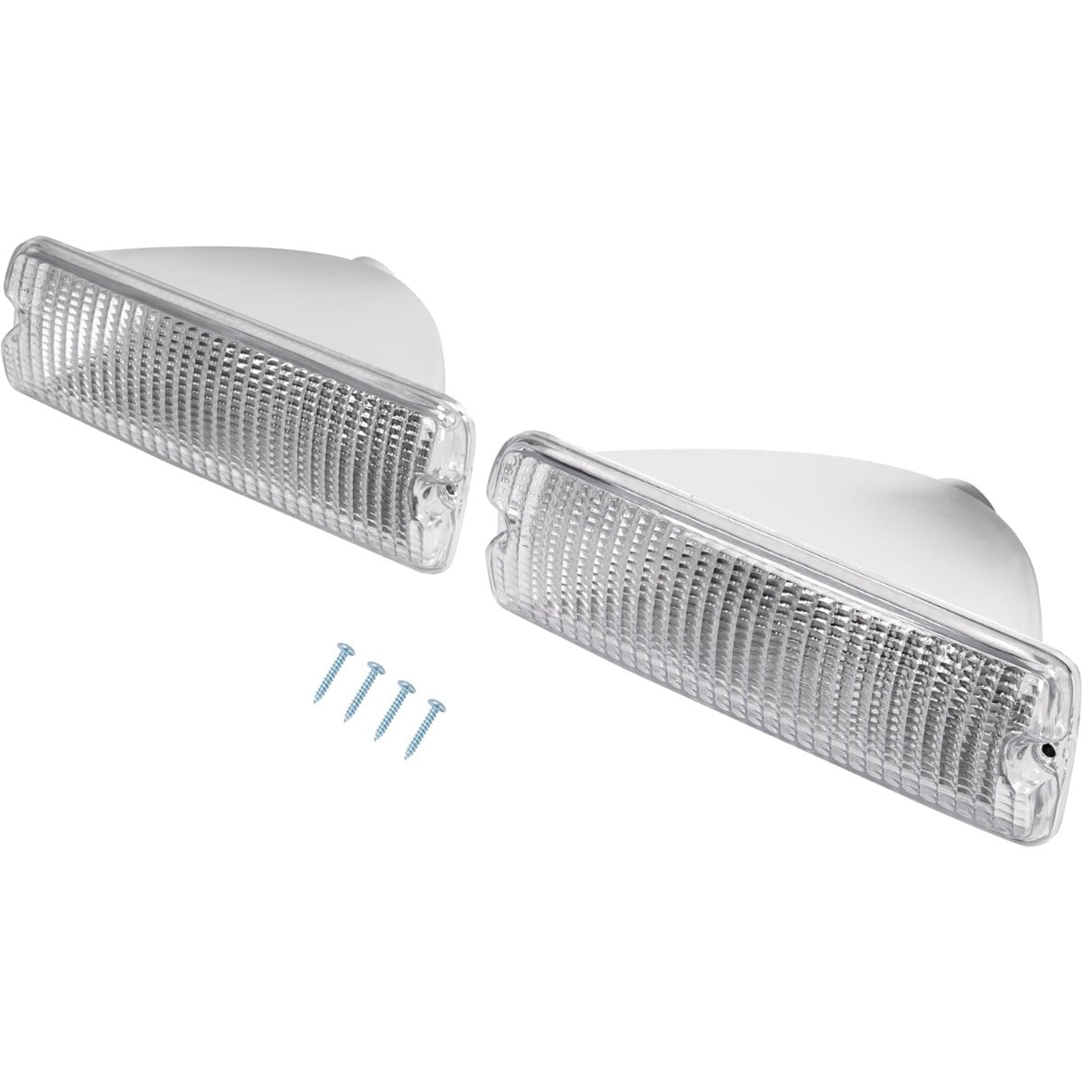 HECASA Pair Turn Signal Light Compatible with 1991-1993 Dodge D150 D250 D350 W150 W250 W350 Ramcharger Running Light Signal Lamp Replacement for CH2520106 CH2521106 Driver & Passenger Side Clear Lens