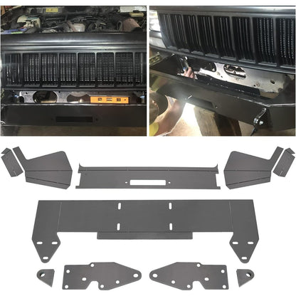 DIY Front Bumper Bare Metal Kit Compatible With 1984-2001 Jeep Cherokee XJ Winch Mount Plate LYAM-260