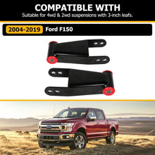 2-3 inch Rear Drop Lowering Leveling Shackles Compatible with Ford F150 2004-2014 2WD 4WD Adjustable