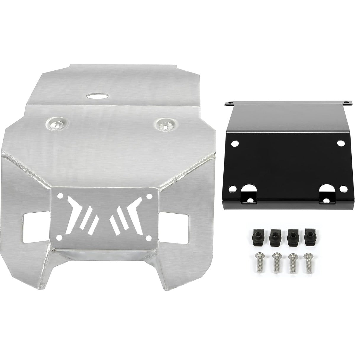 Skid Plate Aluminium Powder Coated Silvery Compatible with 2021-2025 Yamaha Wolverine RMAX2 1000 / RMAX4 1000 Engine Splash Shield B4JF84N0V000