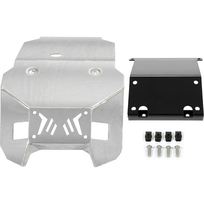 Skid Plate Aluminium Powder Coated Silvery Compatible with 2021-2025 Yamaha Wolverine RMAX2 1000 / RMAX4 1000 Engine Splash Shield B4JF84N0V000