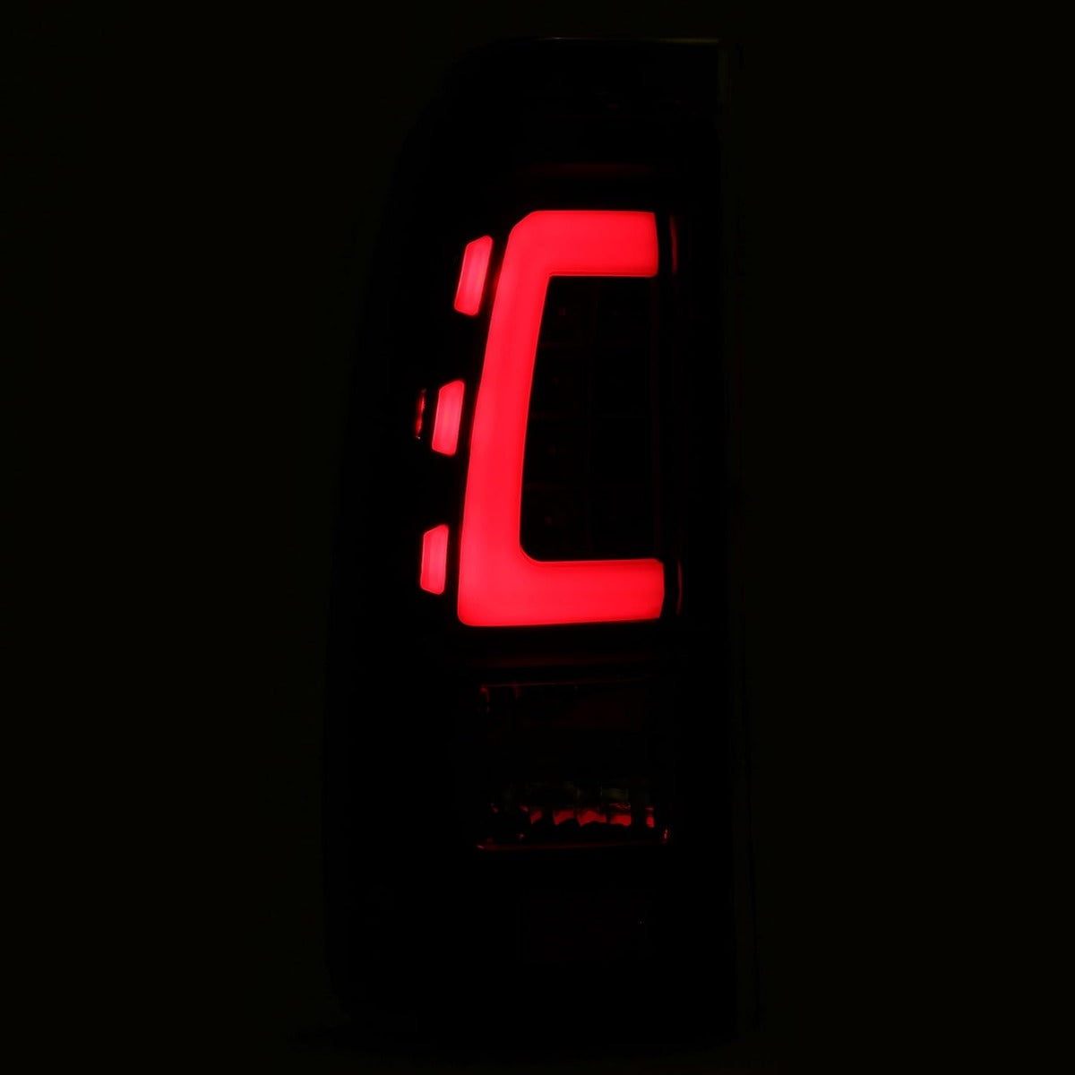 LED Tail Lights Compatible with 1999-2006 Chevy Silverado 1999-2002 GMC Sierra 1500 2500 3500 LED Tube Bar Taillight Lamp (Clear Lens+Black Housing) LYPL-023S-1