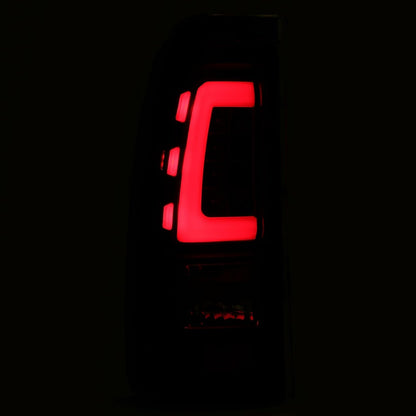 LED Tail Lights Compatible with 1999-2006 Chevy Silverado 1999-2002 GMC Sierra 1500 2500 3500 LED Tube Bar Taillight Lamp (Clear Lens+Black Housing) LYPL-023S-1