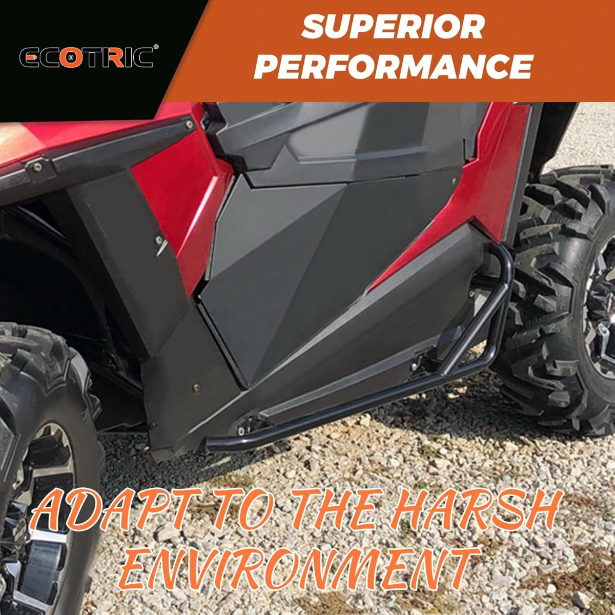 Black Nerf Bars Rock Sliders Compatible with 2014-2023 Polaris RZR XP 1000/ Turbo/Turbo S, RZR 900/900 XC/S 900/ S 1000 (2 Doors) Left & Right Side Steps - 2 Seater