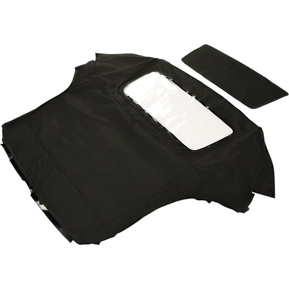 ALMULOO Convertible Soft Top Replacement Compatible with 2000-2007 Toyota MR2 Spyder, Premium Sailcloth Vinyl Cabrio Roof with Clear Plastic Window, Weatherproof Convertible Top, Black