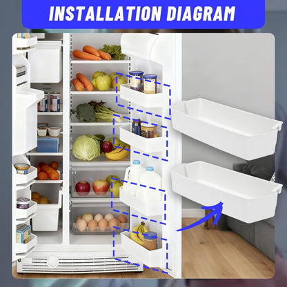 2187172 Replacement Refrigerator Door Bin Shelf Compatible with Most Roper, Kitchenaid, Kirkland and Whirlpool models Refrigerator Door Bin White - 2 PCS