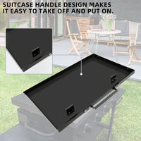 Load image into Gallery viewer, HECASA Black Outdoor 36&quot; Griddle Grill Hard Cover Lid Waterproof Aluminum Compatible with Blackstone &amp; More (No Diamond Plated) LYOM-018F-GB

