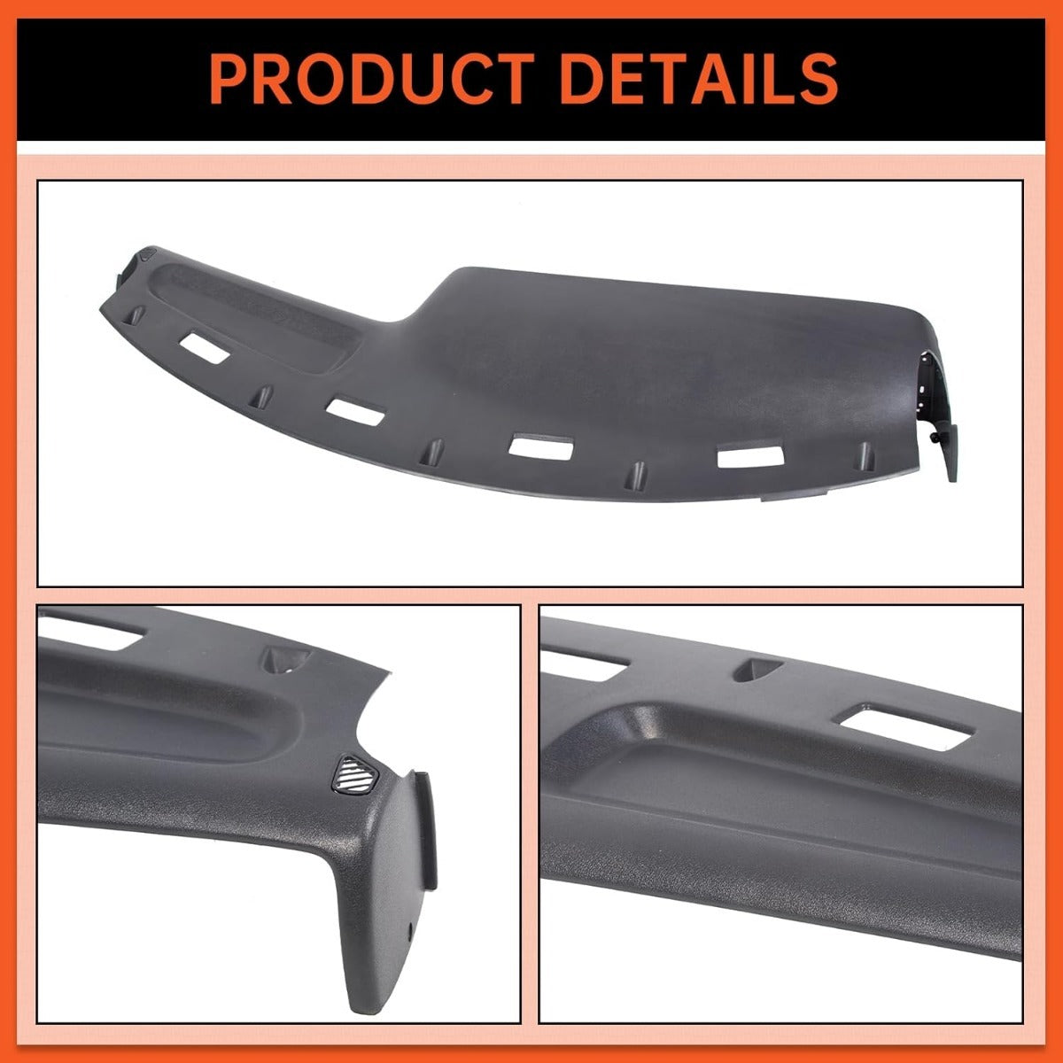 Dash Replacement Compatible with 1994-1997 Dodge Ram 1500 2500 3500 Top Dash Panel Cover Dashboard Cap Bezel Trucks Gray Replace for 5EY72RC8 LYAP-288