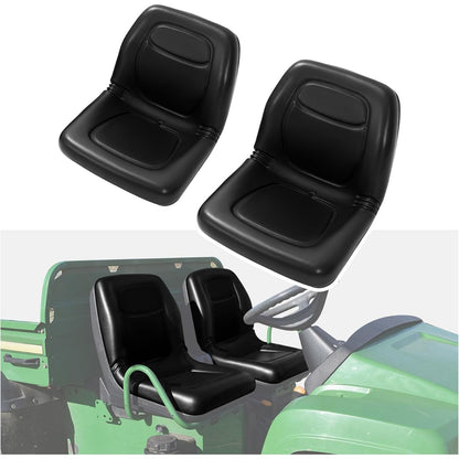 Pair Tractor Black Seat Compatible with John Deere Gator 4X2HPX 4X4HPX XUV 620i XUV 850D 2PCS Plastic (PU)