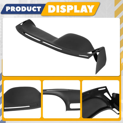 Black Dashboard Cover Compatible with 1989-1994 Nissan 240SX w/o Heads Up Display Cutout ABS Plastic Painted&Textured