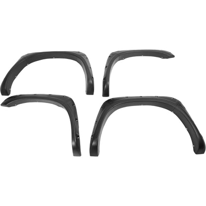 4Pcs Fender Flares Set Compatible with 2002-2009 Dodge Ram 1500 2500 3500 (Not Fit 06-09 8ft Bed Models) with Fleetside 76.3 inch Bed Pocket Riveted Front & Rear Wheel Arch Cover Protector
