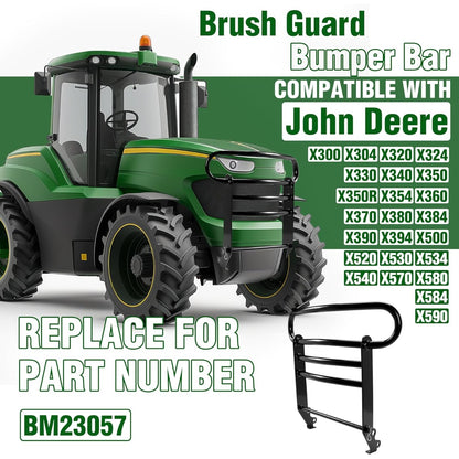 Brush Guard Bumper Bar Compatible with John Deere X300 X500 Series X380 X384 X390 X394 X570 X580 X584 X590 Replacement for Part Number BM23057