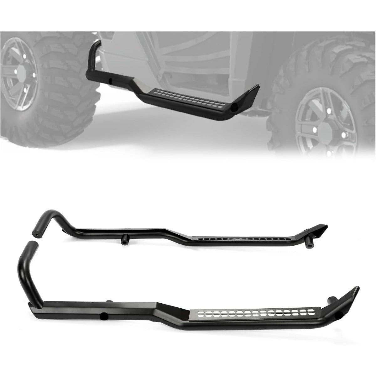 Kojem Rock Guards Sliders Side Steps Compatible with 2018-2025 Polaris Ranger 1000/ XP 1000, 2018-2023 Polaris Ranger XP, 2019-2022 PRO XD Nerf Bars W/Boot Scraper 2882530