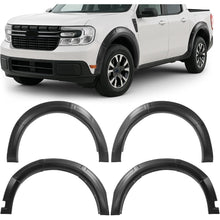 4 Set Fender Flares Compatible with 2022-2025 Ford Maverick Crew Cab, 3Pieces Per Fender Flares Plastic(PP) Textured Black Wheel Eyebrow Fender Trim
